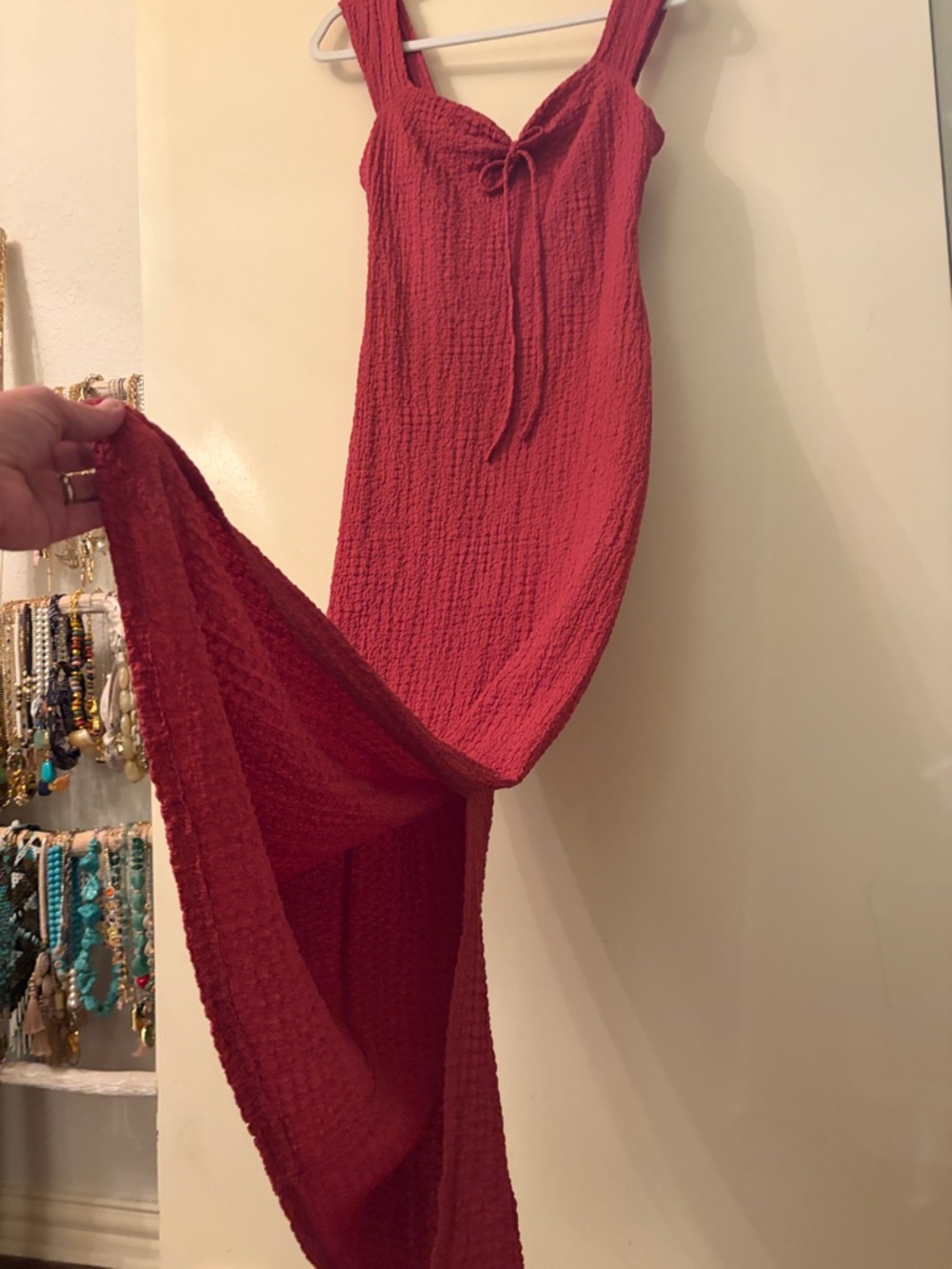 Jessica Simpson Raspberry Knit Maxi Dress - Picture 2 of 6